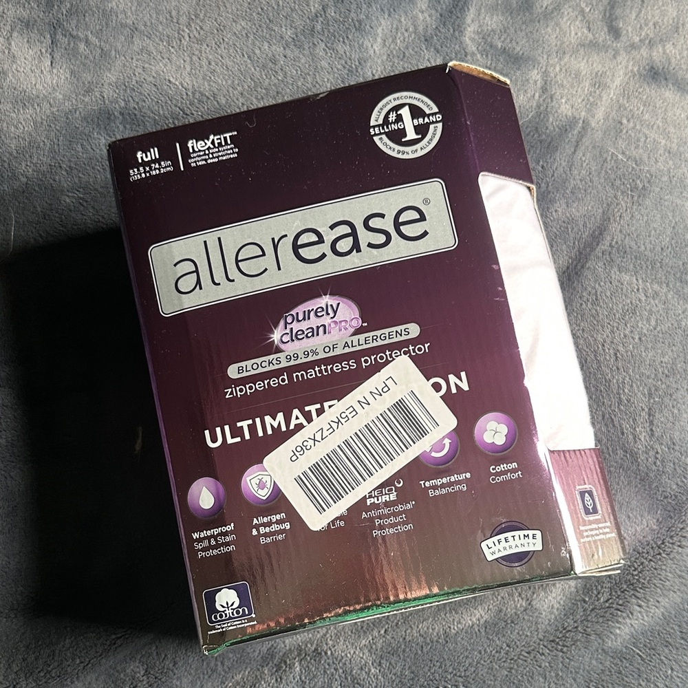 AllerEase Purple Mattress Protector